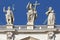 Figure of Jesus and apastols on the top of the facada, Vatican, Rome, Italy