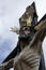 Figure of Jesus on the cross carved in wood by the sculptor Gabino Amaya Guerrero