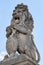 The figure of the monument in the square in front of the Buckingham Palace, London