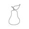 figure pear fruit icon stock