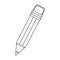 figure pencil icon stock image