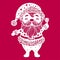 The figure of Santa Claus. Template for laser cutting. Vector