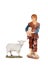 Figure of the shepherd with a sheep for the nativity portal