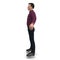 Figure skater on white. Side view. 3D illustration