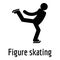 Figure skating icon, simple style.