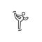 Figure skating line icon