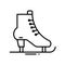 Figure skating line icon, concept sign, outline vector illustration, linear symbol.