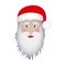 figure sticker face santa claus icon