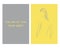 The figure of a woman in the illustration. A pattern in trendy yellow and gray for framed wall paintings, canvas paintings,