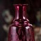 Figured vase close-up. macro glass texture