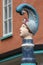 Figurehead Sculpture of a Petrol Pump in Portmeirion, North Wales