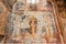 Figures of the historical Saints on fresco of medieval monastic complex Gelati, UNESCO World Heritage Site.