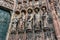 Figures from Main Portal of the facade of Strasbourg Cathedral, France