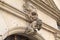 Figures on the old buildings of Rothenburg ob der Tauber Germany