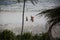 Figures walking on the beach in Michamwi-Pingwe Zanzibar,