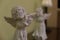 figurine of angels musicians close up