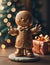 Figurine of a Christmas gingerbread man looking very inviting...