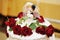 Figurines on top of wedding cake