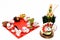 Figurines of the zodiac and New Year\'s pine.