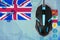 Fiji flag and computer mouse. Concept of country representing e-sports team