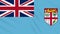 Fiji flag waving cloth background, loop