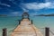 Fiji Pier with blue skies