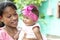 Fijian Baby with hair accessories