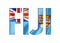 Fijian flag text font