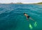 Fijian man snorkeling in Yasawa Island Fiji