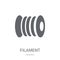 filament icon. Trendy filament logo concept on white background