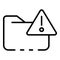 File access alert icon, outline style
