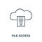 File Access icon. Thin outline style design from web hosting icons collection. Creative File Access icon for web design, apps,