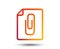 File annex icon. Paper clip symbol.