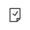 File approve line icon