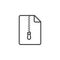 File archive line icon, outline logo illustration, linear