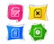 File attention icons. Exclamation signs. Vector