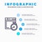 File, Brower, Compass, Computing Blue Infographics Template 5 Steps. Vector Line Icon template