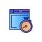 File, Brower, Compass, Computing  Flat Color Icon. Vector icon banner Template