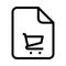 File cart line VECTOR icon