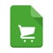 File cart vector flat icon