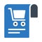 File cart vector  glyph color icon