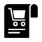 File cart vector  glyph flat icon