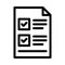 File checklist vector  thin line icon