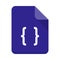 File code vector flat icon