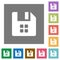 File components square flat icons