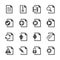 File document icon set, eps10