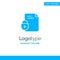 File, Document, Lock, Security, Internet Blue Solid Logo Template. Place for Tagline