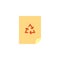 File document recycling flat icon
