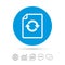 File document refresh icon. Reload doc symbol.