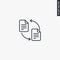 File exchange, linear style sign for mobile concept and web design